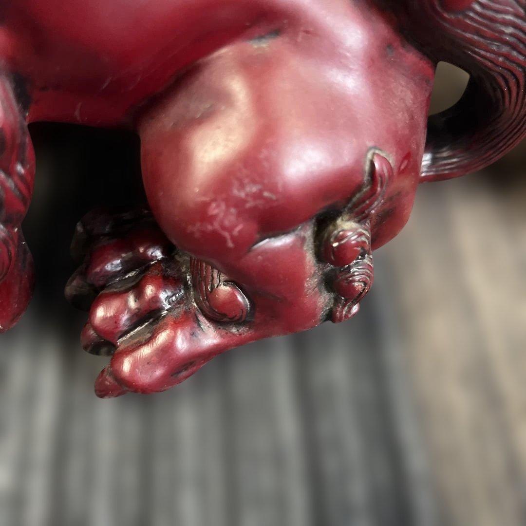 寿山石 じゅざんせき 獅子置物