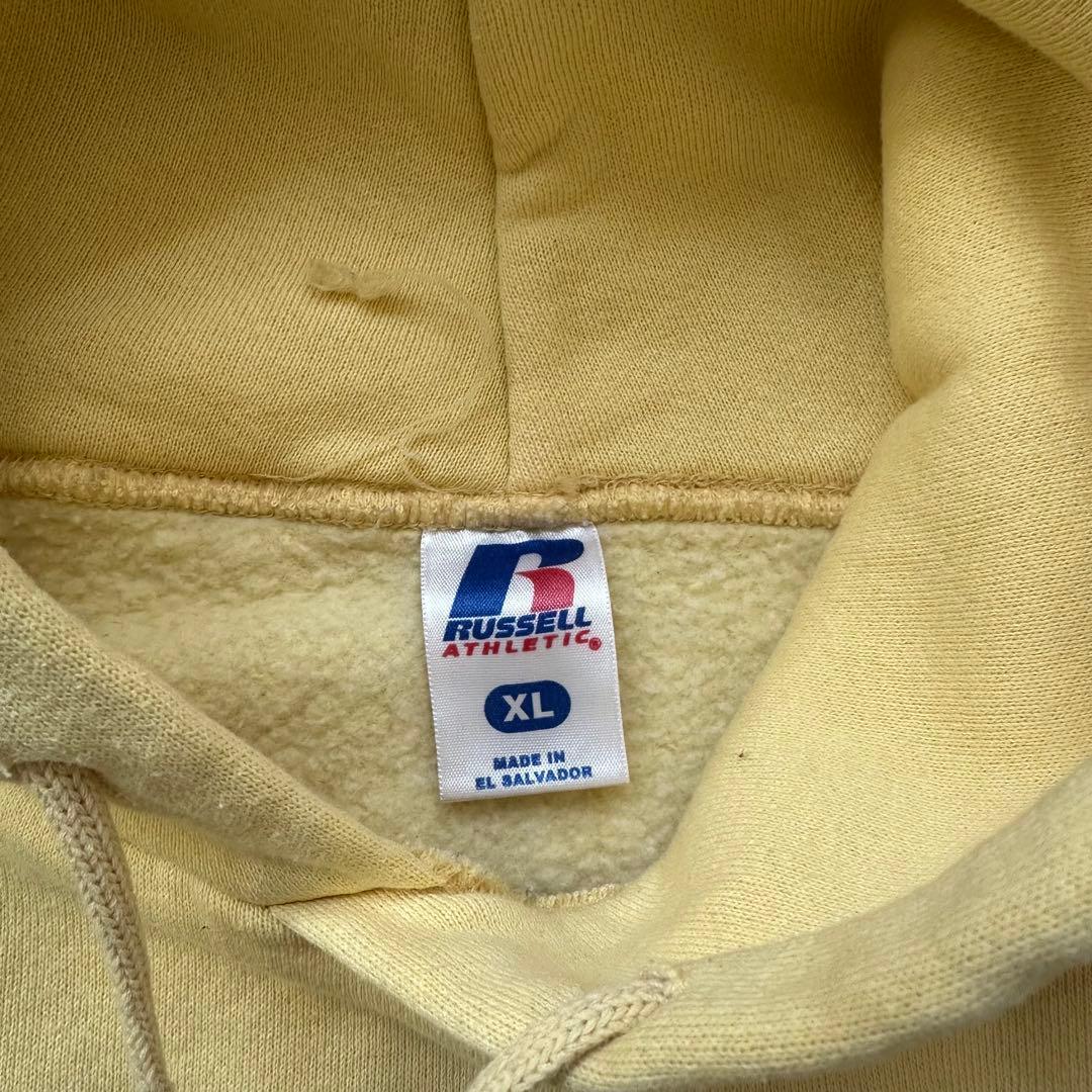 トップス 00s Russel Athletic Hoodie y2k 90s lemon