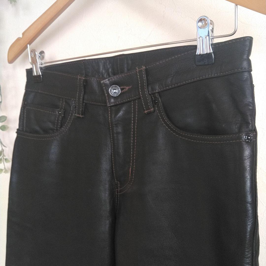 Levi's 505 ブラック 革 レザーパンツ W30 L