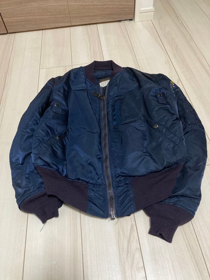 50s復刻 米国製 アルファ B-15C フライトジャケット ネイビー 38