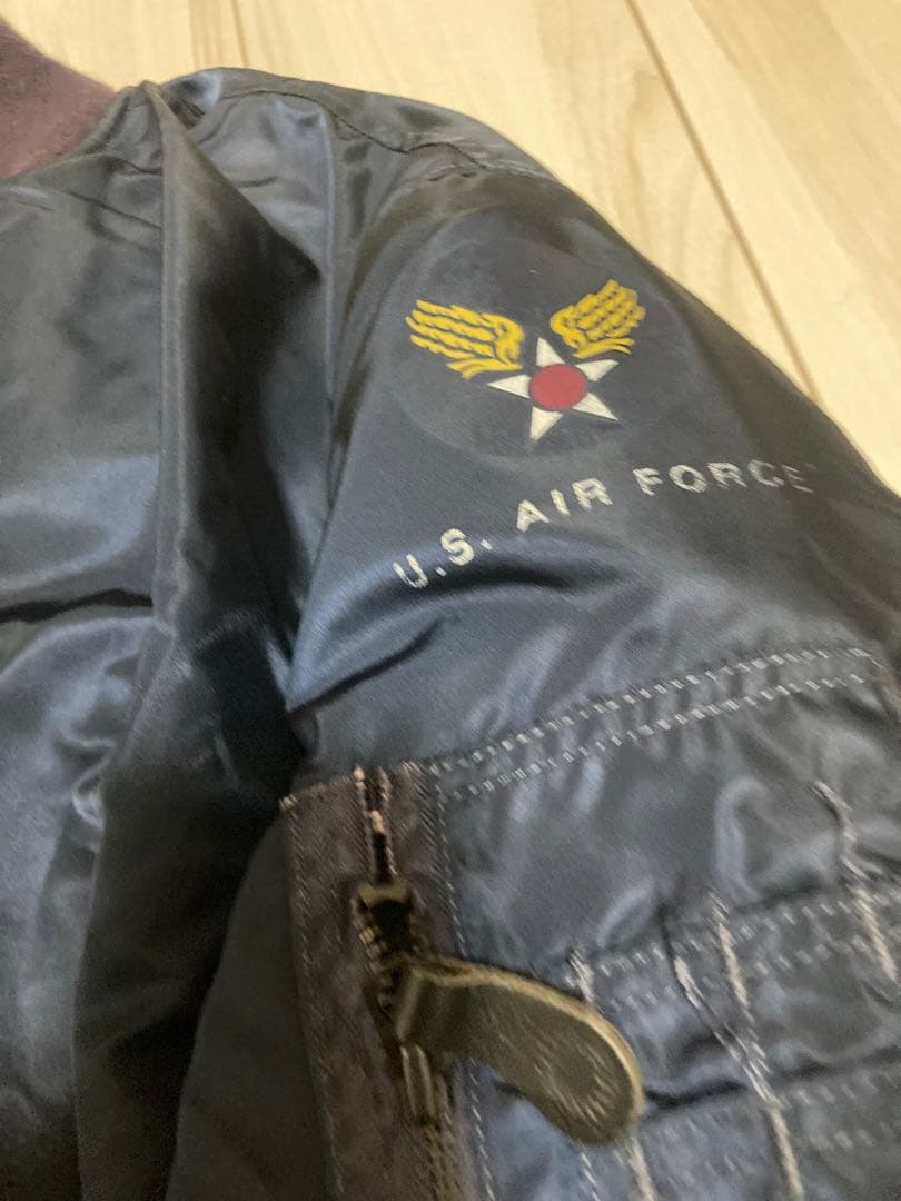 50s復刻 米国製 アルファ B-15C フライトジャケット ネイビー 38