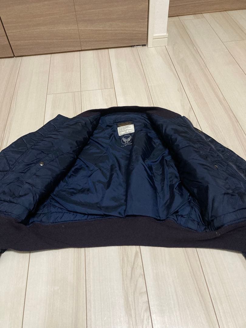 50s復刻 米国製 アルファ B-15C フライトジャケット ネイビー 38