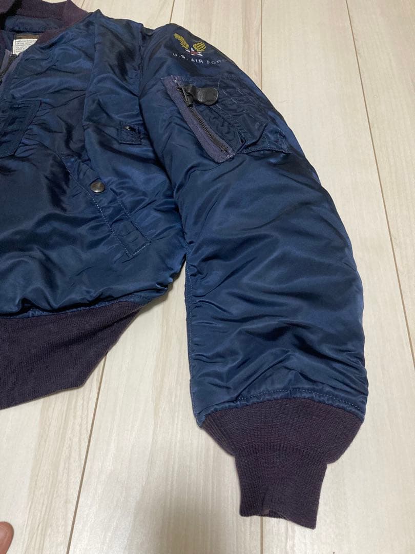 50s復刻 米国製 アルファ B-15C フライトジャケット ネイビー 38