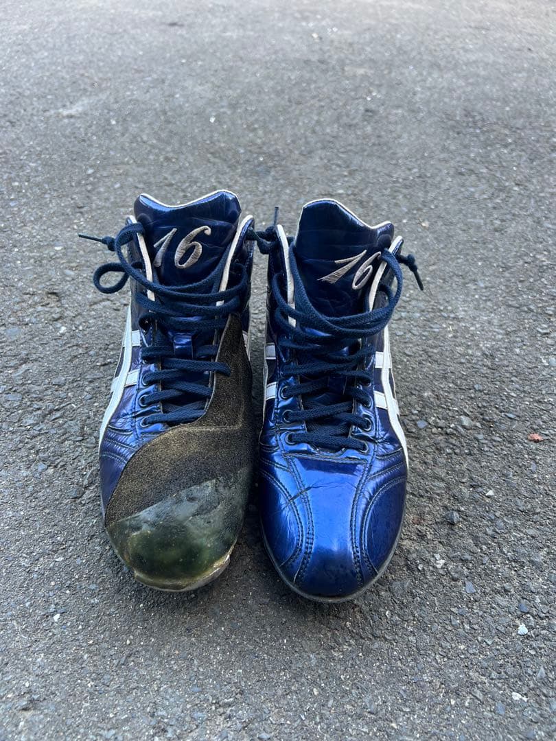 ASICS スパイク ネイビー/ホワイト