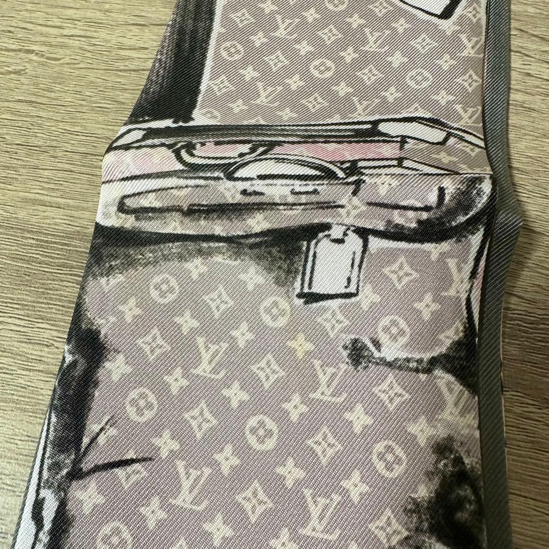 【クリーニング済み】 ルイヴィトン　バンドートランク　ピンク　スカーフ　バンダナ