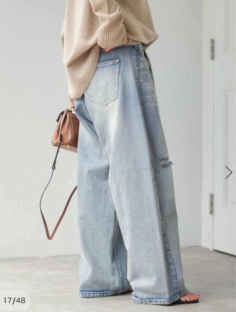 新品Spick and Span5 1/2 TUCKBARREL DENIM28