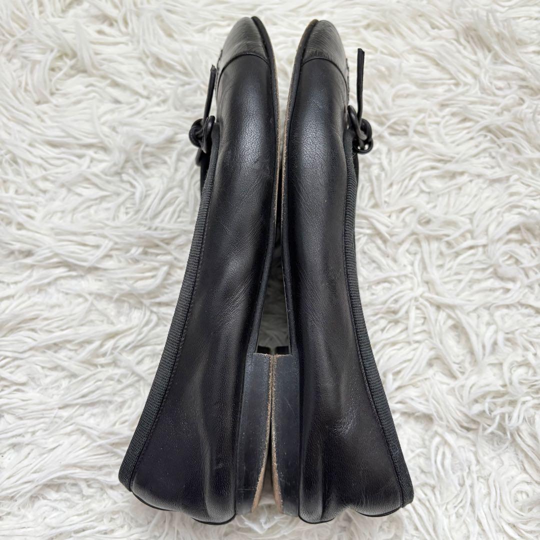 CHANEL シャネル　黒　ブラック　レザー　ココマーク　22.5cm 35.5