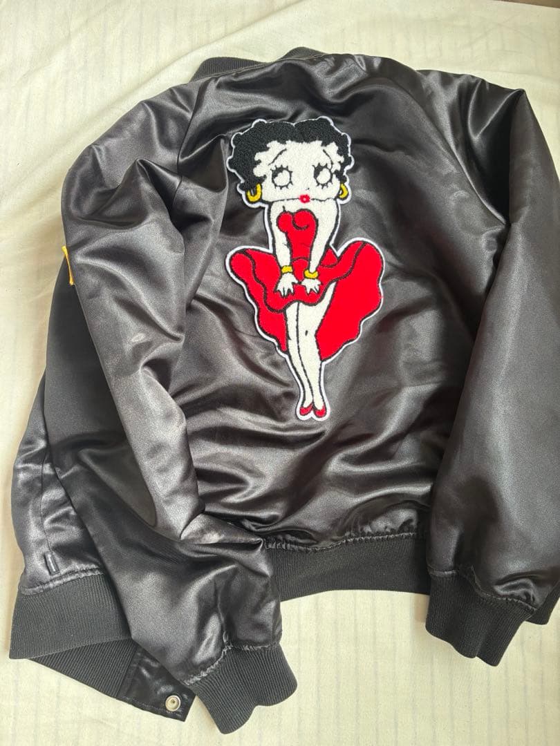 m*i様 supreme Betty Boop satin slub jaket