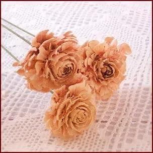 粘土 アートフラワーピンクのバラ