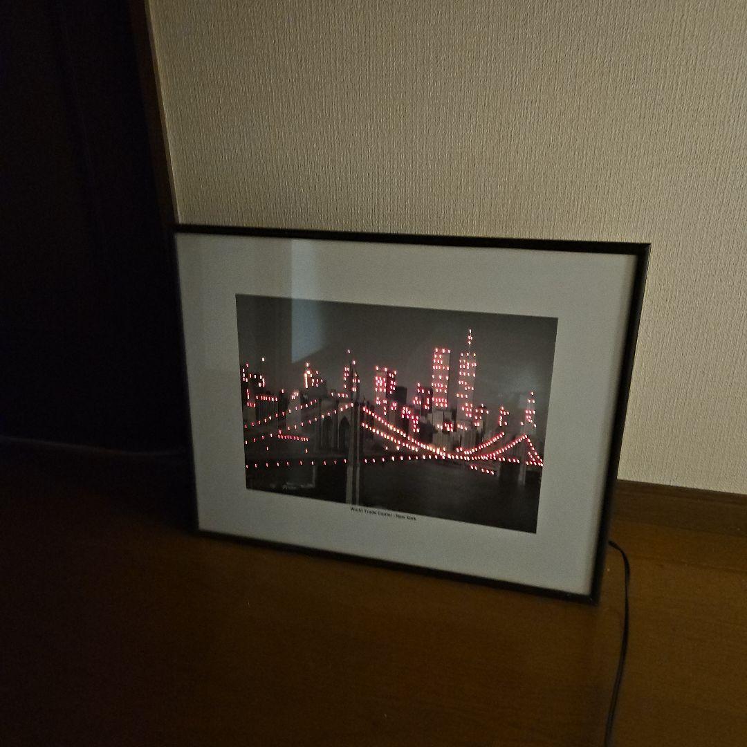 レトロ　光ファイバー　アートパネル　イルミネーション　ワールドトレードセンター