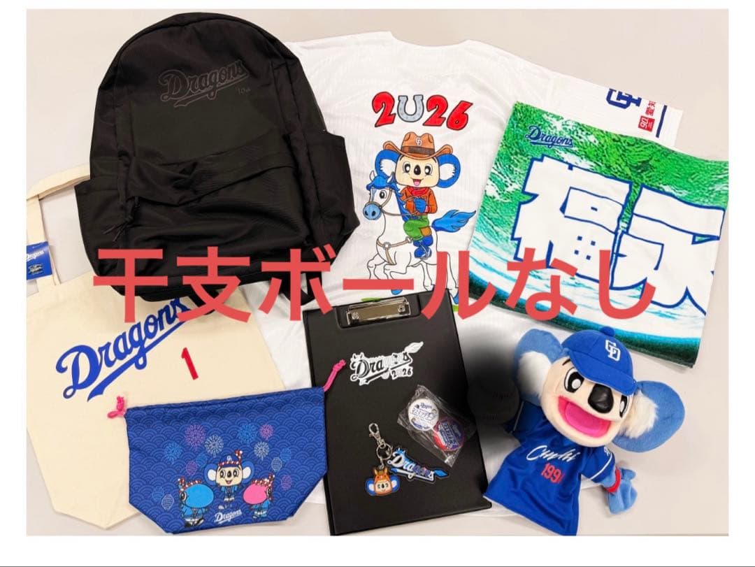 中日ドラゴンズ　福袋　2026 干支ボールなし