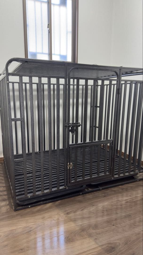 超大型犬OK 頑丈ゲージ 犬用ケージ 取り外しトレー付き
