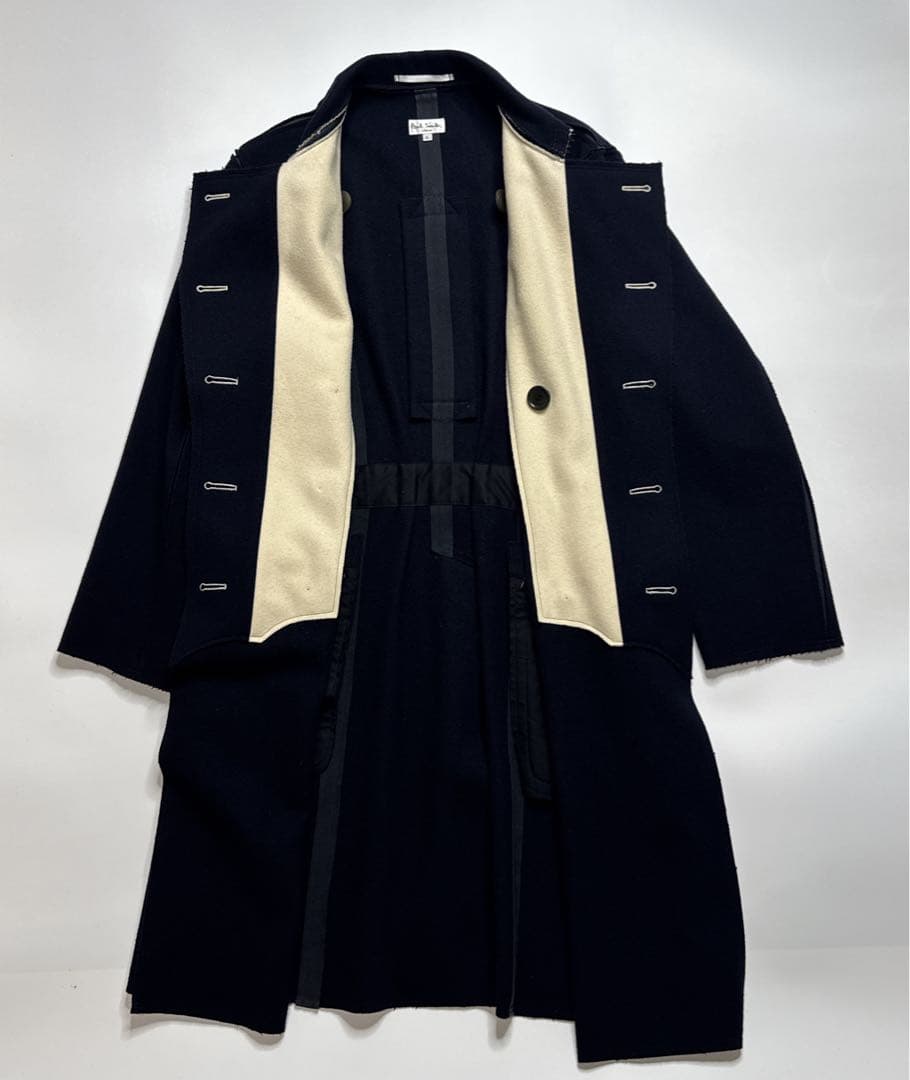 【美品・レア】ポールスミス　ダブルブレストコート　トレンチ　ネイビー　L