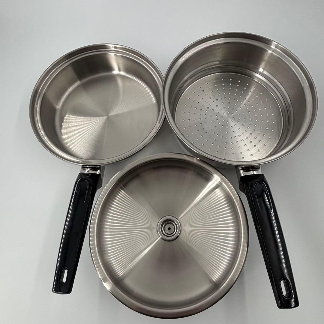 未使用 キッチンライフ 5-ply 鍋セット ステンレス多層 鍋