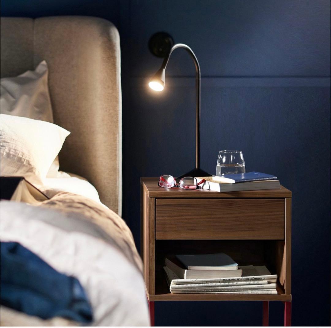 IKEA サイドテーブル VIKHAMMER 40x39 cm ライトブラウン