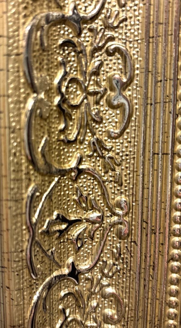 【美品】アンティークミラー　日本製 姿見鏡 シャンパンゴールド　縦横置き2WAY