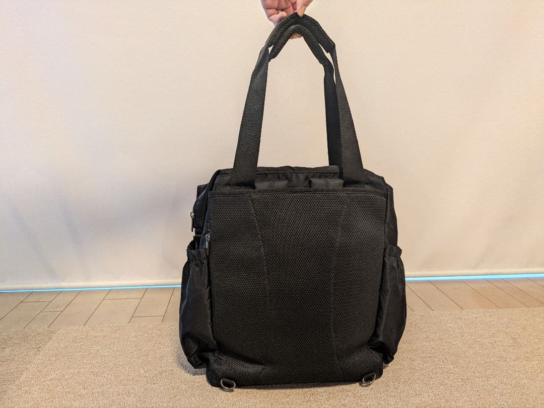 美品　agnès b. マザーズバッグ 黒