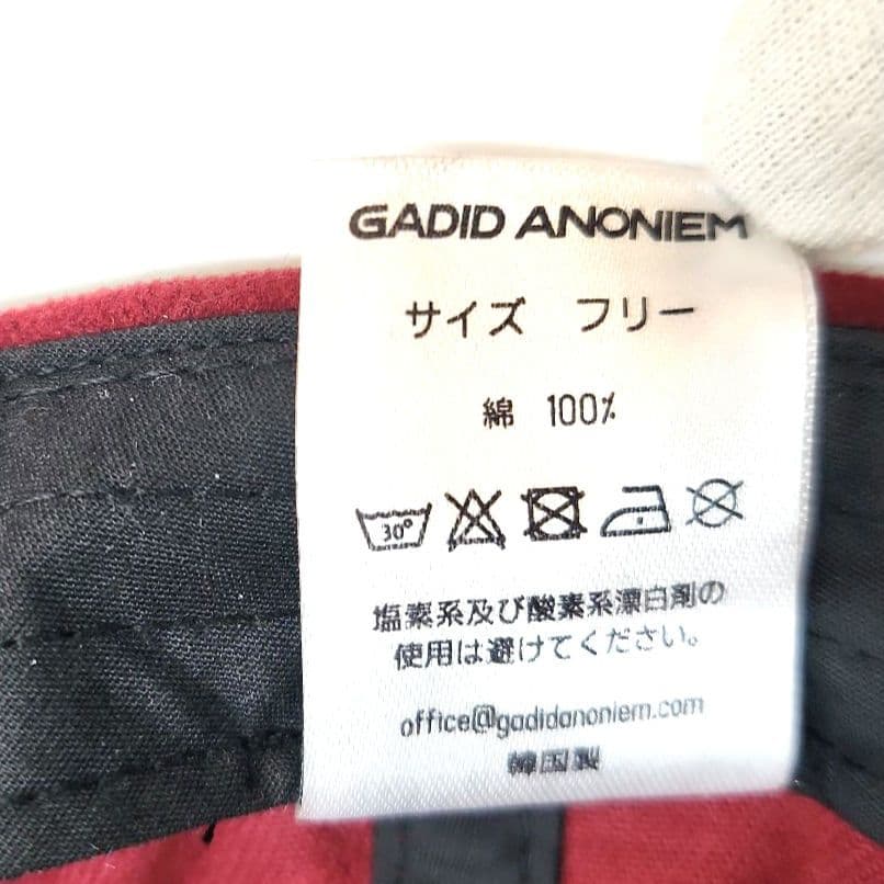 GADID ANONIEM　ガディッド　アノニム　キャップ　バーガンディー