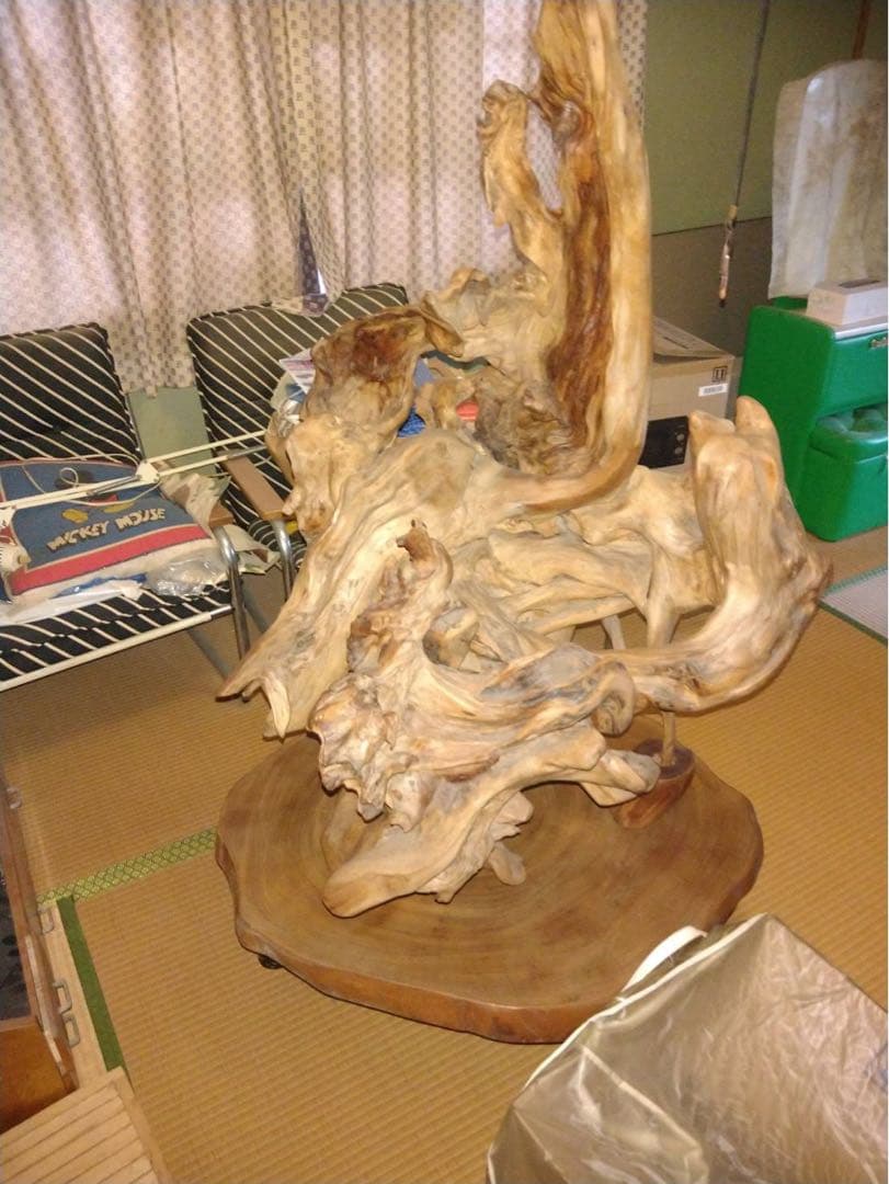 天然木の花台（置物、玄関、床の間、骨董、希少、アンティーク、木）