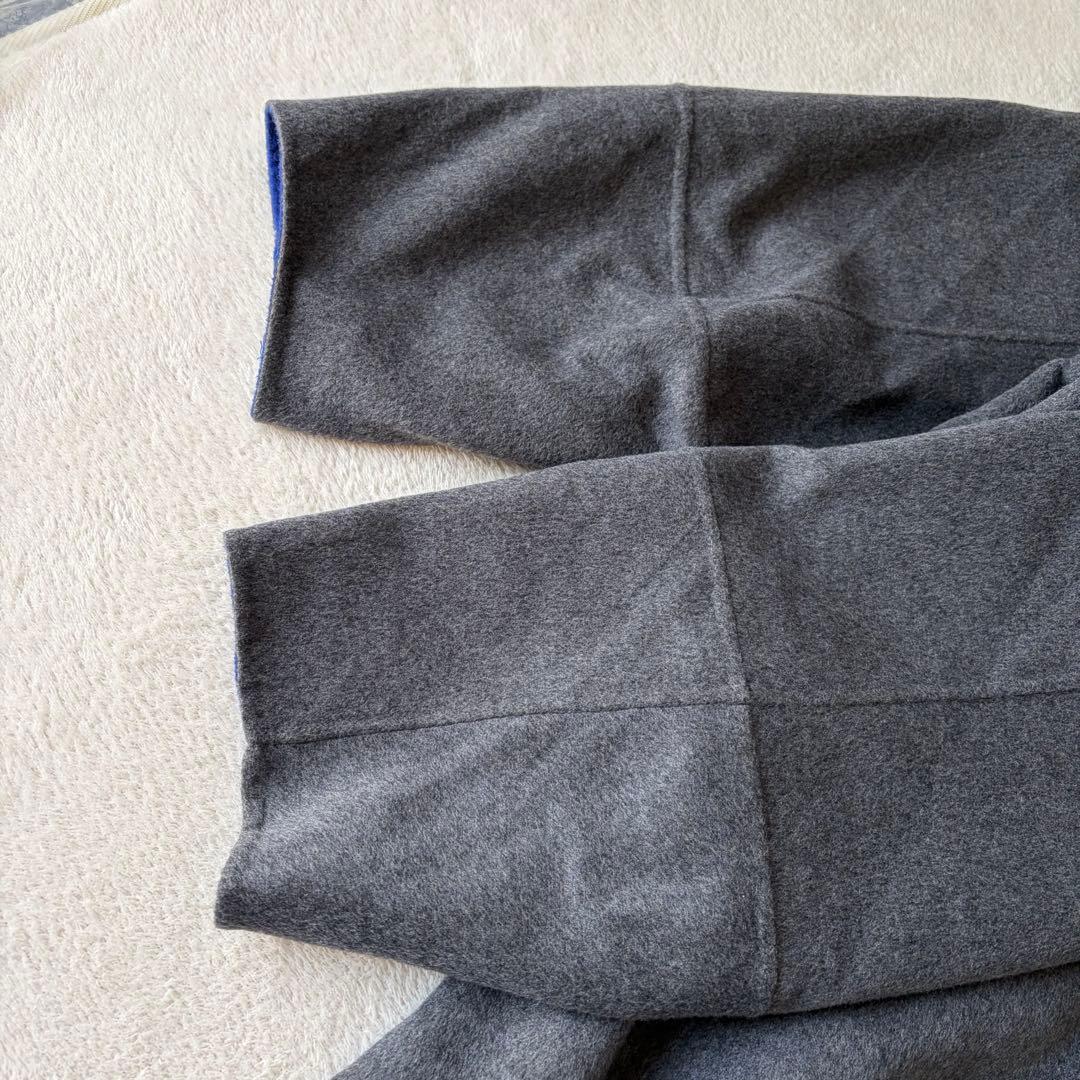 Simplicite S120ブレンドリバーシブルコート 毛混 グレー 未使用