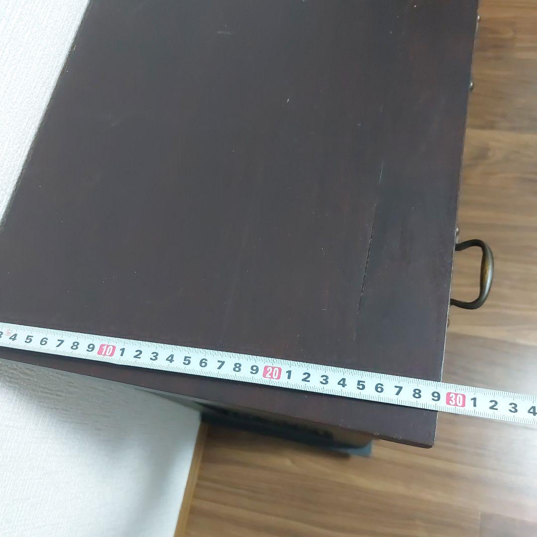 アンティーク木製引き出し箪笥 12個収納 ダークブラウン