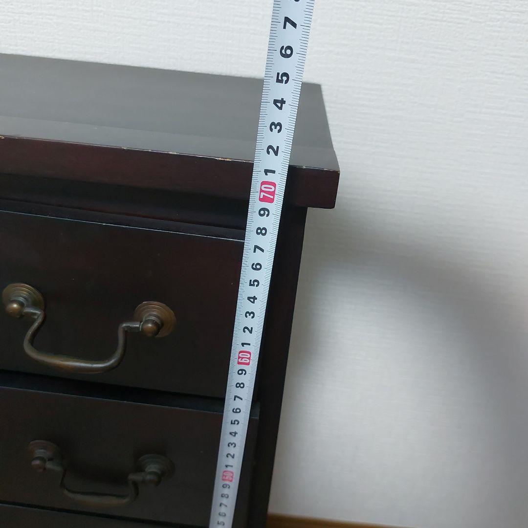 アンティーク木製引き出し箪笥 12個収納 ダークブラウン