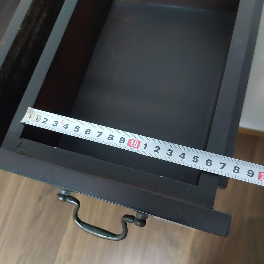 アンティーク木製引き出し箪笥 12個収納 ダークブラウン