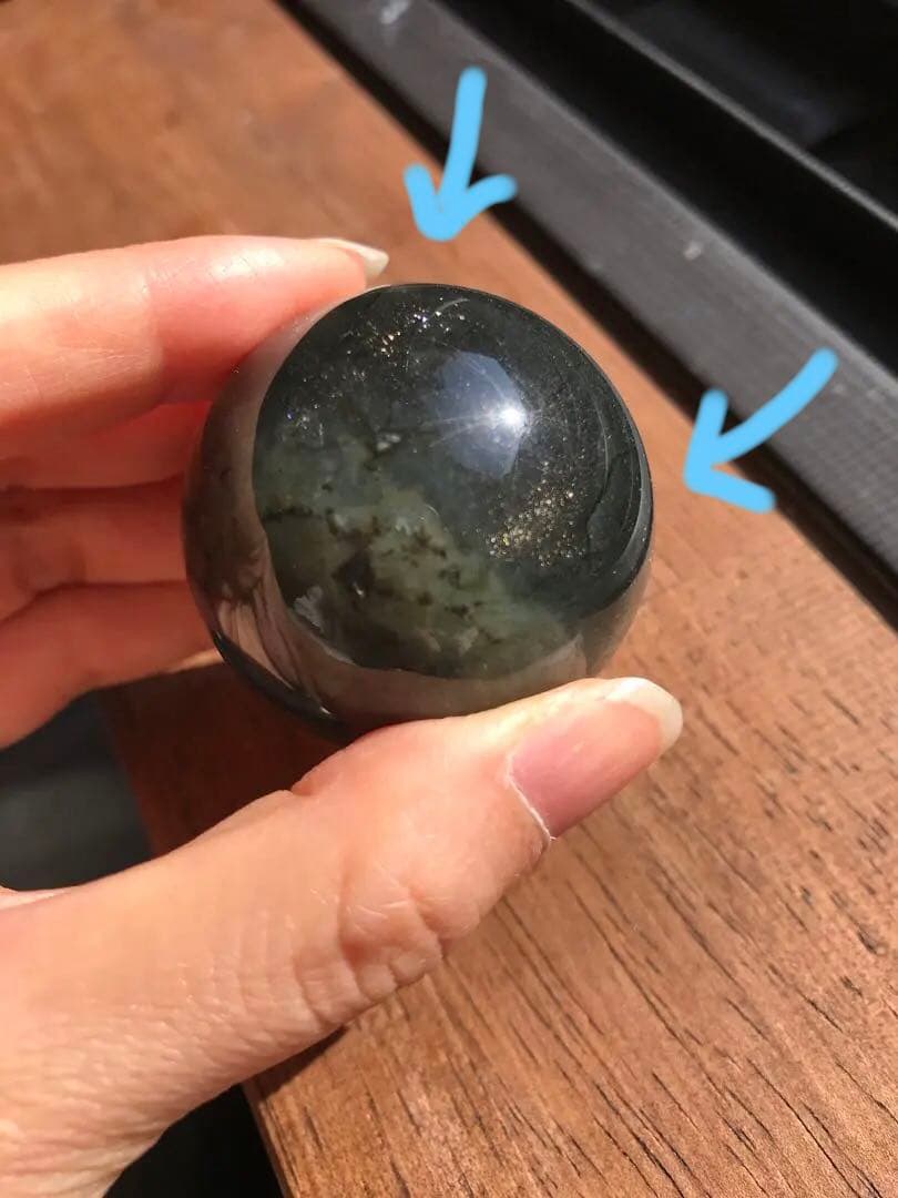 ☘️レア❤︎青く輝く夜空のラブラドライト スフィア 〜神秘の青光〜 丸玉