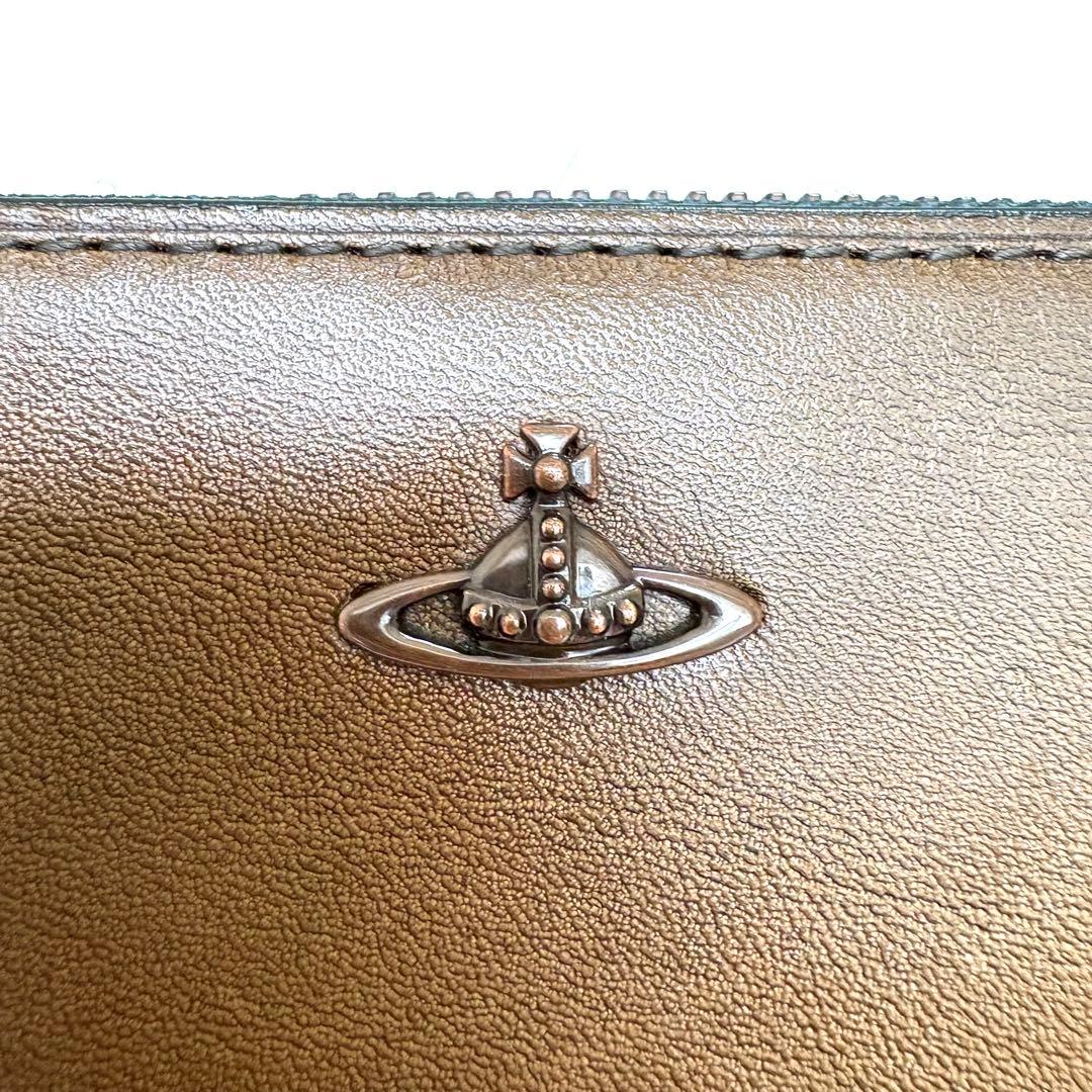 新品 ヴィヴィアン コッパー ラウンドファスナー長財布 グリーン 展示品 現行品