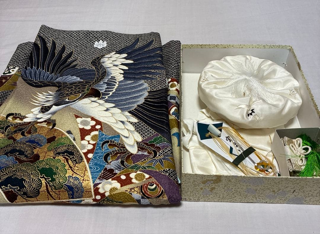 N*☆様 2-上　お宮参り 七五三　着物、長襦袢、小物　男の子　正絹 祝い着　6