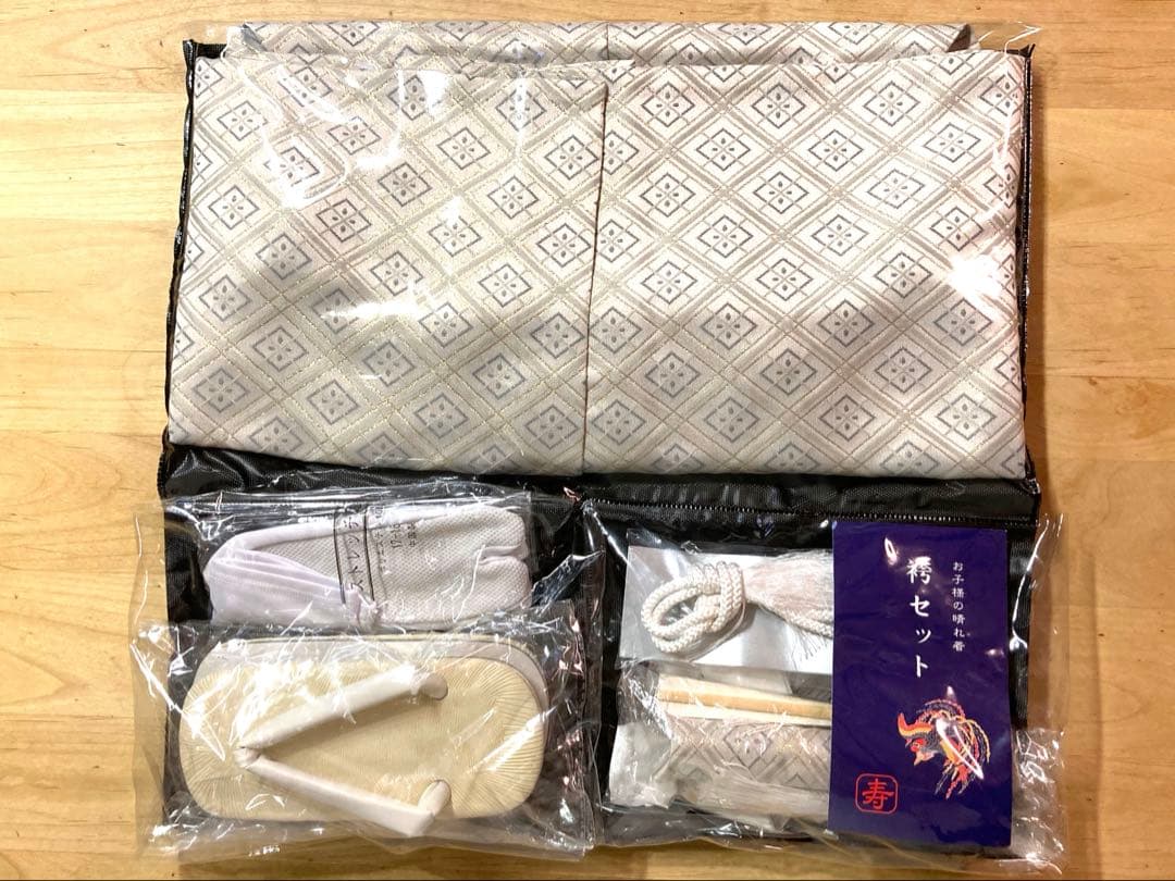 七五三　五歳　男の子　着物　袴　フルセット 肩上げ済み