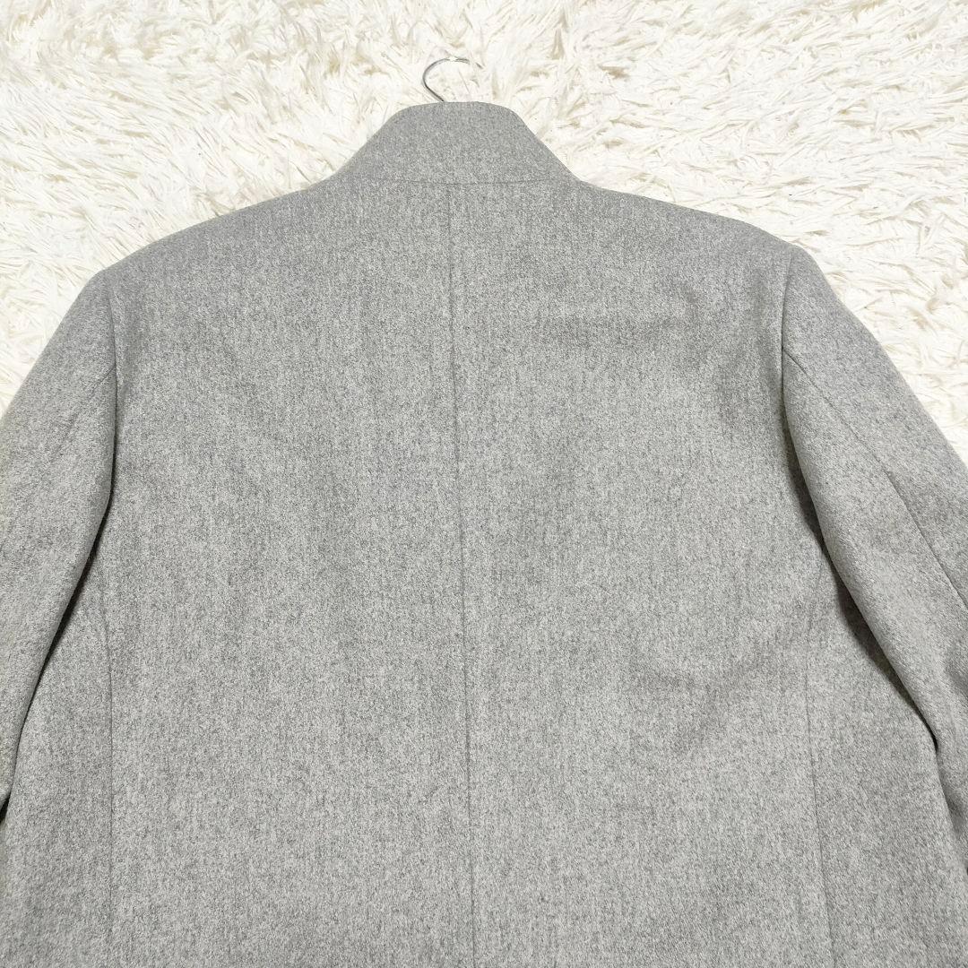 【カシミヤ】Theory　セオリー　コート　スタンドカラー　ライトグレー　メンズ