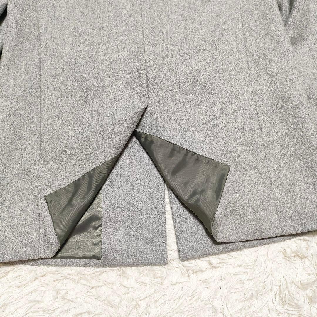 【カシミヤ】Theory　セオリー　コート　スタンドカラー　ライトグレー　メンズ