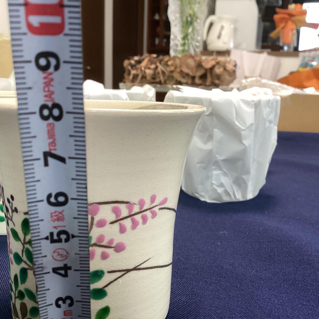 光　　京焼秋草筒向付10客　　新品未使用