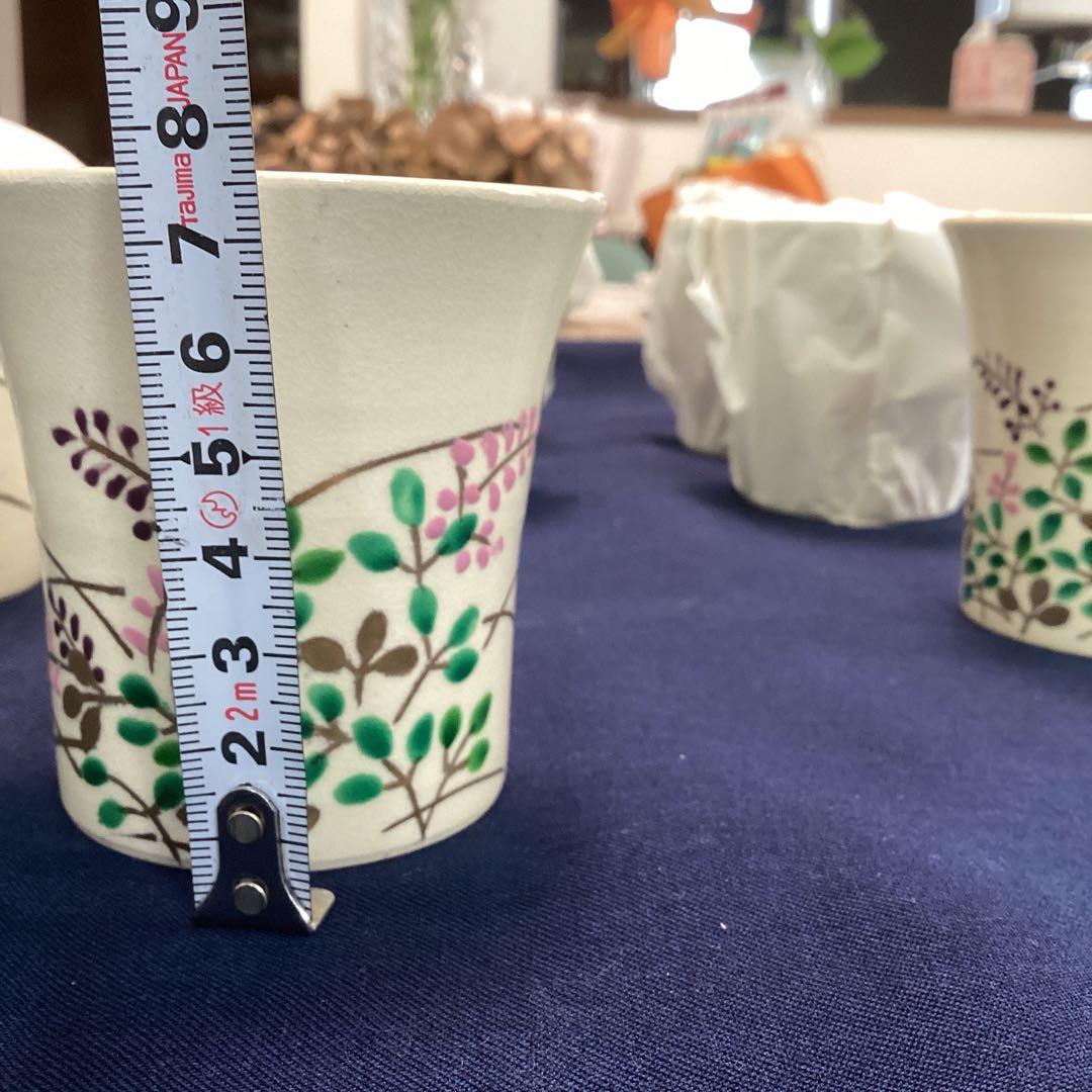 光　　京焼秋草筒向付10客　　新品未使用