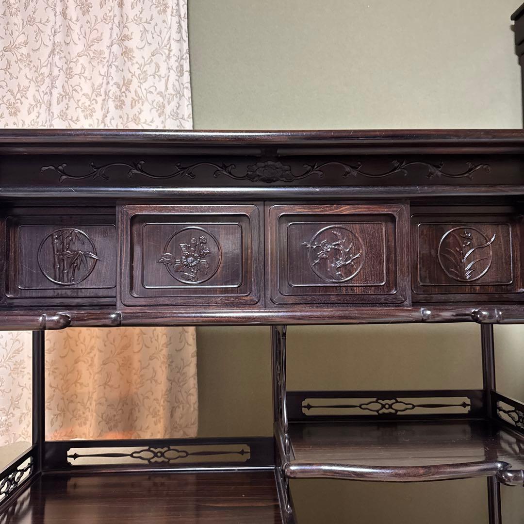 茶箪笥 ダークブラウン 破損あり