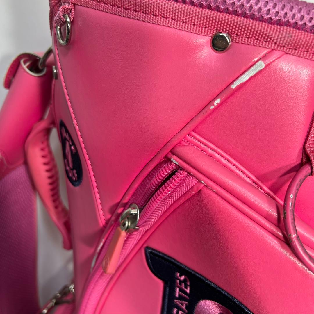 パーリーゲイツ スタンド式　キャディバッグ ピンク　ヘッドカバー付き　ゴルフ