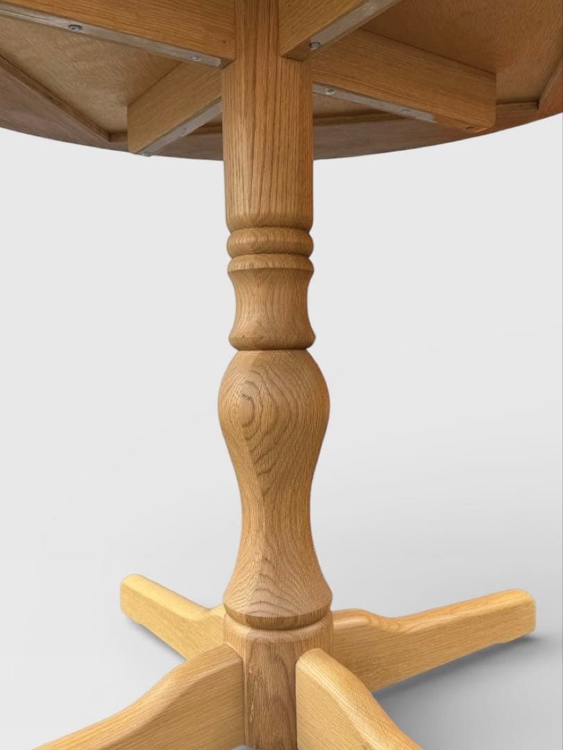 極美品 IDC 大塚家具 秋田木工 ラウンドテーブル北欧 姫系