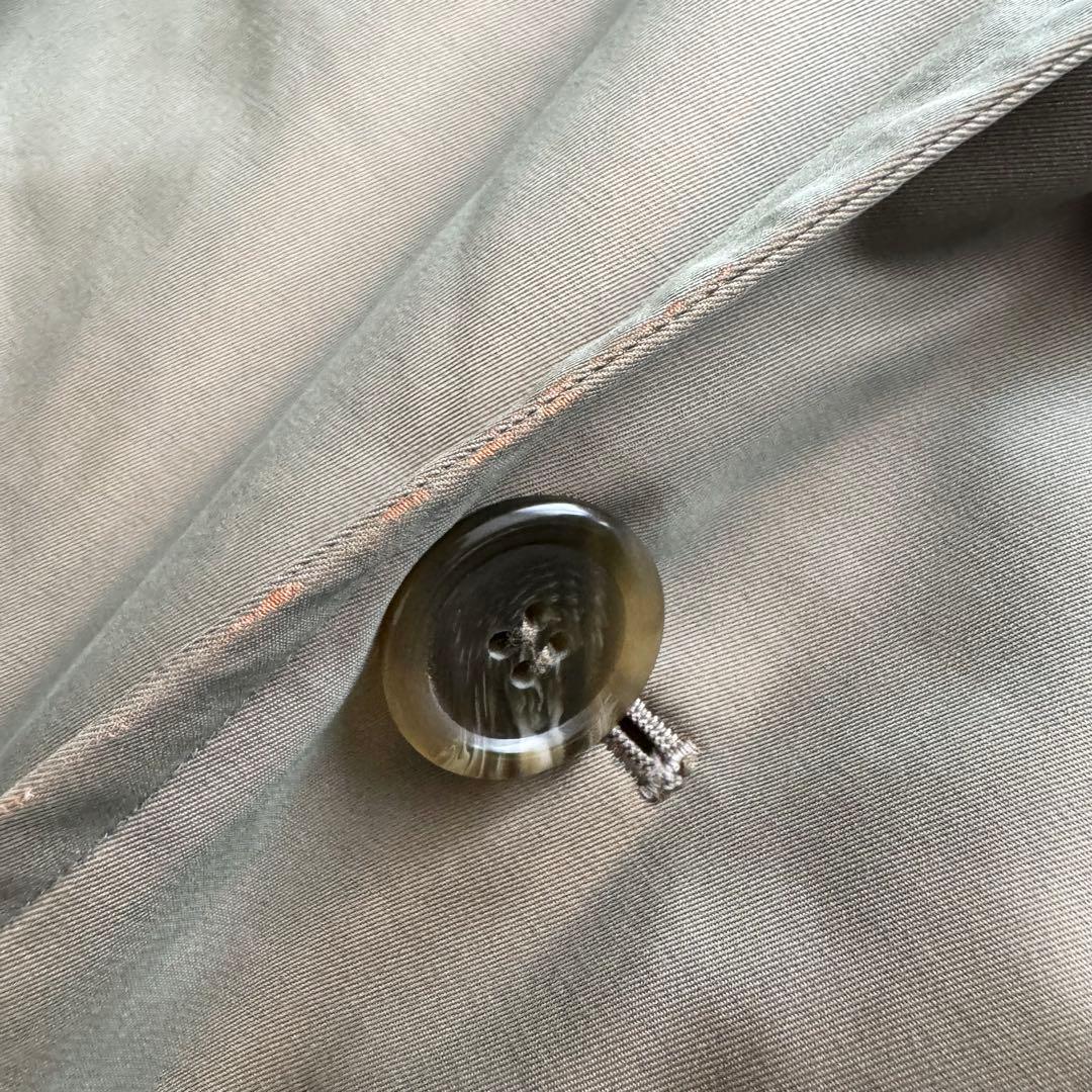 バーバリーズ　トレンチコート　ノバチェック　玉虫色　カーキ　ダブル　ベルト