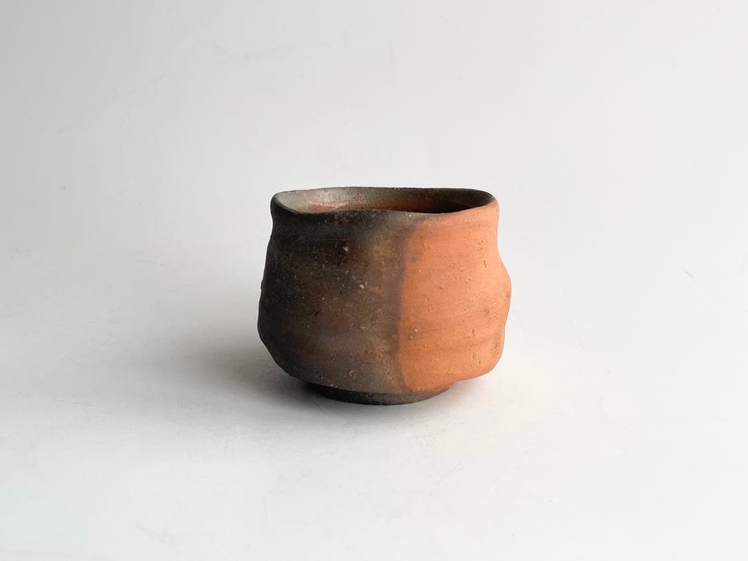 陶芸家　作家物　中村六郎　備前　酒呑　酒盃　ぐい呑　酒器　最上位作