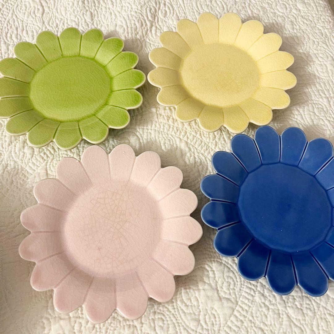 ⑥加藤智裕 輪花皿 12枚セット プレート 中皿 小皿 作家 陶磁器