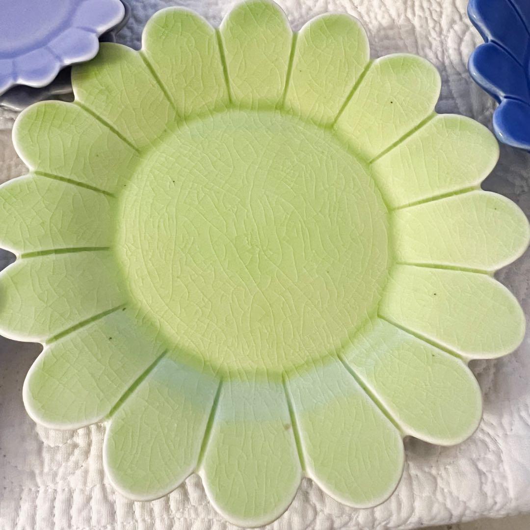 ⑥加藤智裕 輪花皿 12枚セット プレート 中皿 小皿 作家 陶磁器