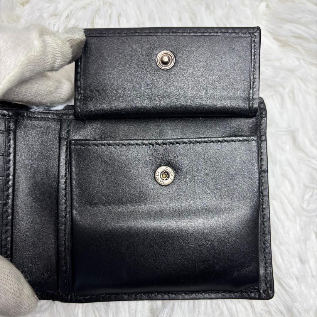 ✨美品✨ グッチ GGスプリーム 二つ折り財布 アニマリエ レザー 蛇 ヘビ