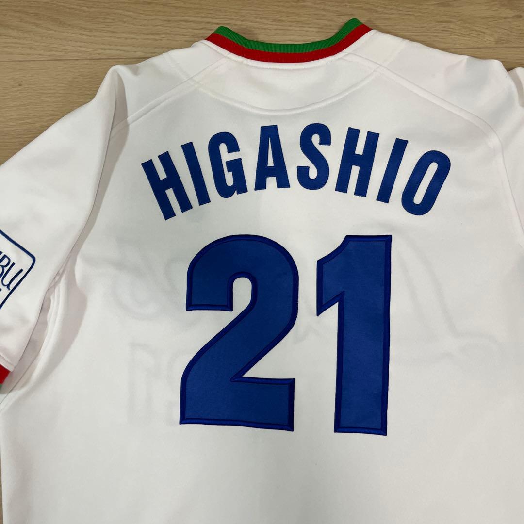 埼玉西武ライオンズ　東尾　刺繍ユニフォーム　NIKE ホームユニフォーム