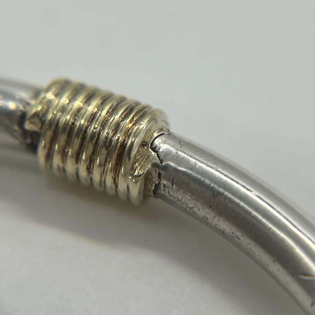 ティファニー メイカーズ バンドウィズ 2ワイヤー バングル SV YG