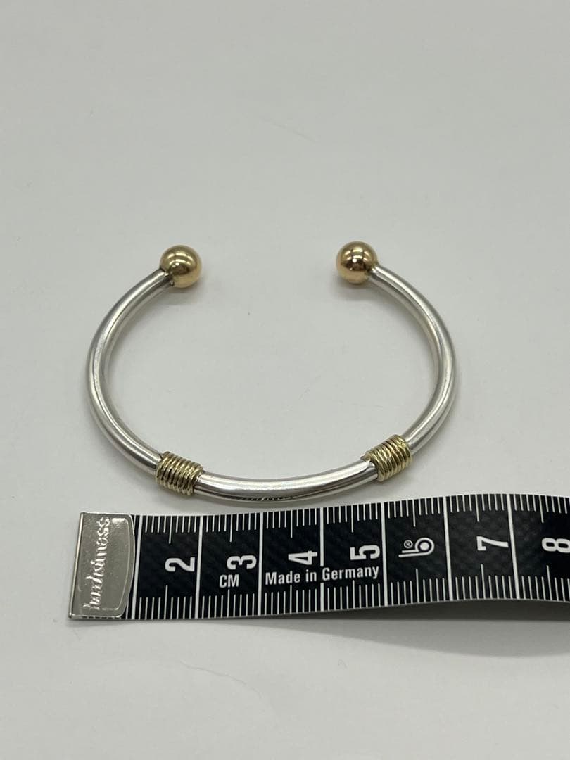 ティファニー メイカーズ バンドウィズ 2ワイヤー バングル SV YG