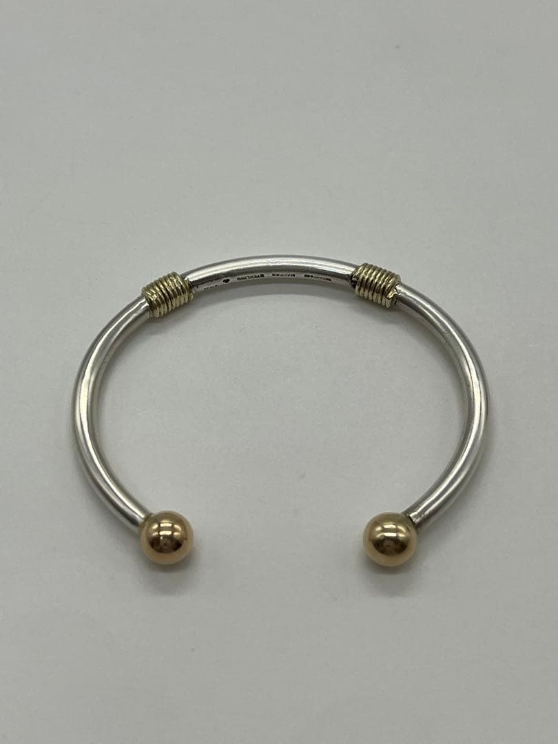 ティファニー メイカーズ バンドウィズ 2ワイヤー バングル SV YG