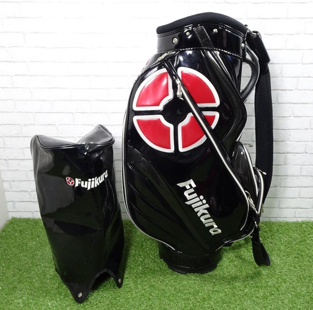 希少 フジクラ ツアー 3点式 エナメル カーボン 高級 キャデイーバッグ