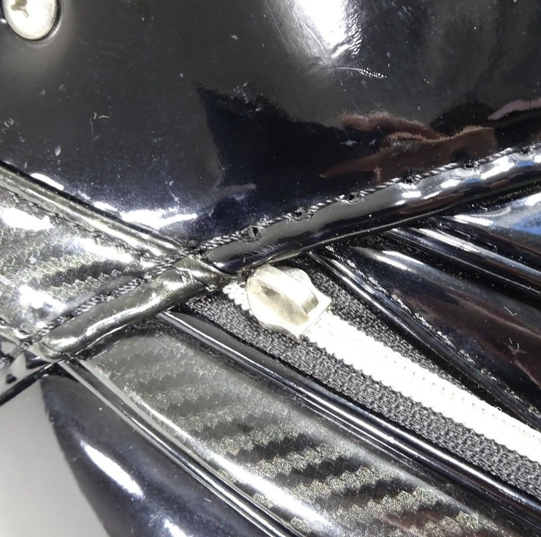 希少 フジクラ ツアー 3点式 エナメル カーボン 高級 キャデイーバッグ