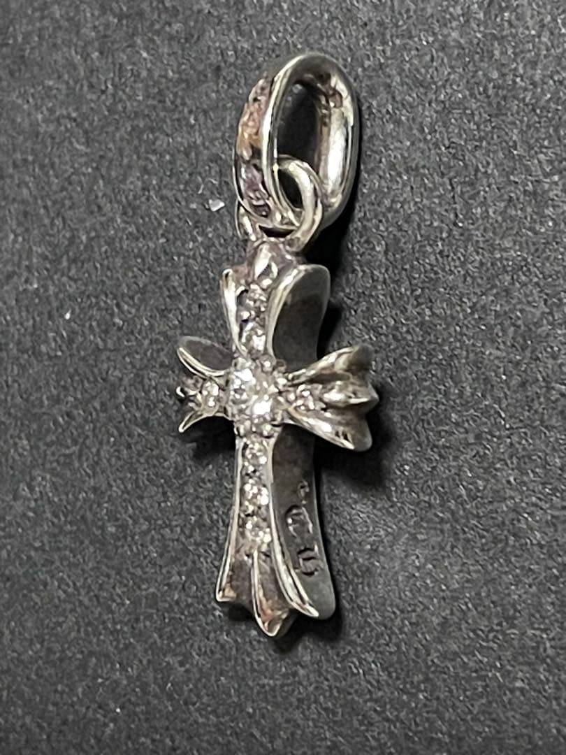 新品 原本 Chrome Hearts ベビーファット パヴェダイヤ チャーム